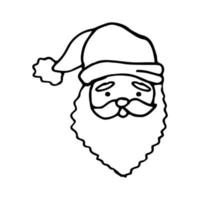 santa claus dibujado a mano al estilo de un garabato. ilustración vectorial vector