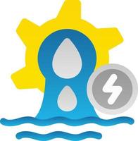 Hydro Power Flat Icon vector