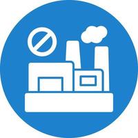 No Fossil Fuels Flat Icon vector