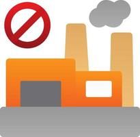 No Fossil Fuels Flat Icon vector