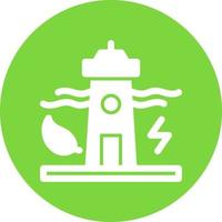 Tidal Power Flat Icon vector