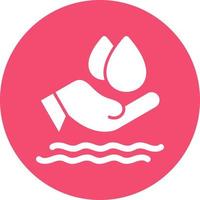 Save Water Flat Icon vector