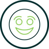 Smiling Face Vector Icon Design