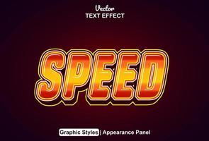 Printspeed text effect with graphic style and editable vector