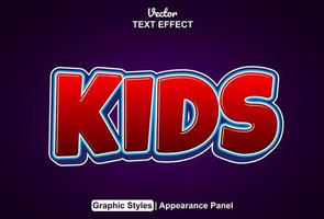 kids text effect with graphic style and editable. vector