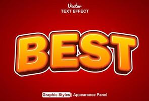 best text effect with graphic style and editable. vector