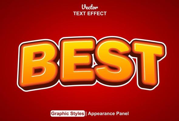 best text effect with graphic style and editable.