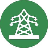 icono plano de la torre eléctrica vector