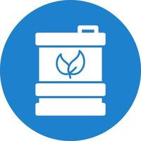 barril de biocombustible icono plano vector