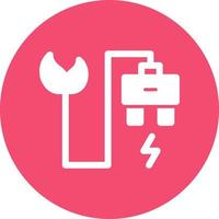 Eco Power Socket Flat Icon vector