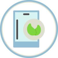 Eco Smartphone Flat Icon vector