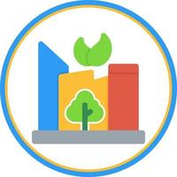 Green City Flat Icon vector