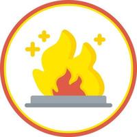 Fire Energy Flat Icon vector