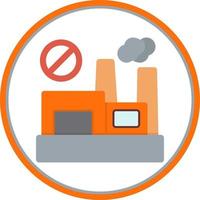 No Fossil Fuels Flat Icon vector