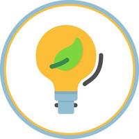 Eco Bulb Flat Icon vector