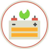 Bio Battery Flat Icon vector