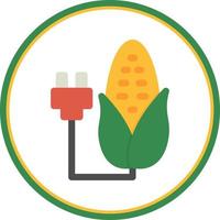 Corn Energy Flat Icon vector