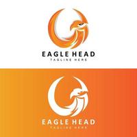 Eagle Head Logo Design, Flying Feather Animal Wings Vector, Product Brand Icon Illustration vector