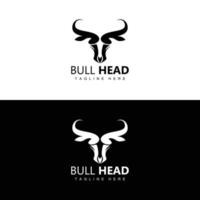 Bull Head Logo, Farm Animal Vector, Livestock Illustration, Company Brand Icon vector