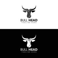 Bull Head Logo, Farm Animal Vector, Livestock Illustration, Company Brand Icon vector