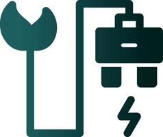 Eco Power Socket Flat Icon vector