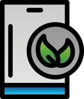 Eco Smartphone Flat Icon vector