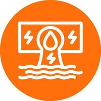 Hydroelectricity Flat Icon vector