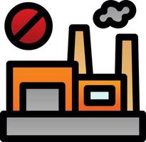 No Fossil Fuels Flat Icon vector