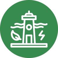 Tidal Power Flat Icon vector