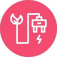 Eco Power Socket Flat Icon vector