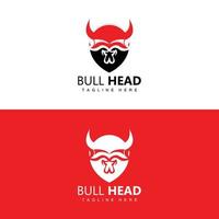 Bull Head Logo, Farm Animal Vector, Livestock Illustration, Company Brand Icon vector