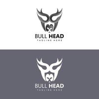 Bull Head Logo, Farm Animal Vector, Livestock Illustration, Company Brand Icon vector