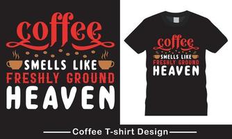 Coffee Typography Vector T-shirt design Pro Vector