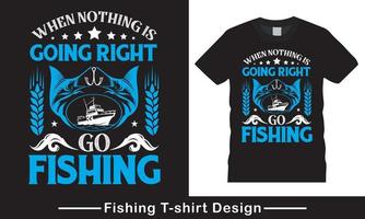 Fishing Typography Vector T-shirt design Free Vector