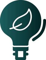 Eco Bulb Flat Icon vector