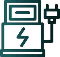 Electric Car Station Flat Icon vector