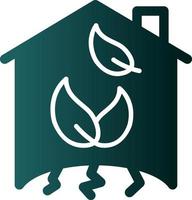 Green House Flat Icon vector