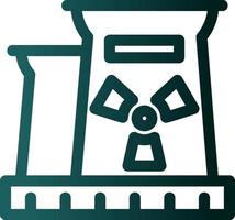 Nuclear Plant Flat Icon vector