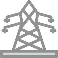 icono plano de la torre eléctrica vector