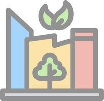 Green City Flat Icon vector