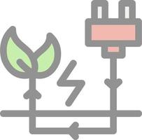 Energy Saving Flat Icon vector