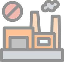 No Fossil Fuels Flat Icon vector