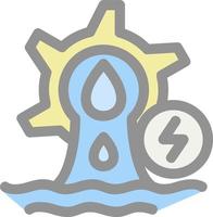 Hydro Power Flat Icon vector