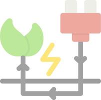 Energy Saving Flat Icon vector