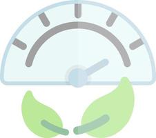 Eco Gauge Flat Icon vector