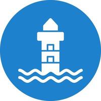 Lighthouse Landscape Glyph Icon vector