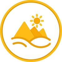 Pyramid Landscape Glyph Icon vector