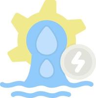 Hydro Power Flat Icon vector