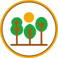 Tree Landscape Glyph Icon vector