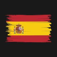 vector de pincel de bandera de españa